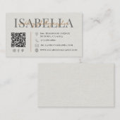 Moderne QR-code voor trouwfotograaf Visitekaartje (Voorkant / Achterkant)