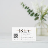 Moderne QR-code voor trouwfotograaf Visitekaartje (Staand voorkant)