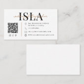 Moderne QR-code voor trouwfotograaf Visitekaartje (Voorkant / Achterkant)