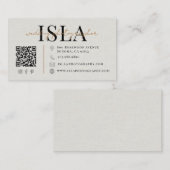 Moderne QR-code voor trouwfotograaf Visitekaartje (Voorkant / Achterkant)