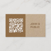 Moderne QR-code voor vaartuigen, bruin Visitekaartje (Voorkant)