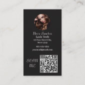 Moderne QR-code voor wimper extensies Visitekaartje (Achterkant)
