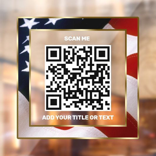 Moderne QR-code VS-vlag Zakelijk Scannbaar Raamsticker (Vel 2)