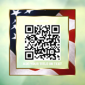 Moderne QR-code VS-vlag Zakelijk Scannbaar Raamsticker (Vel 3)