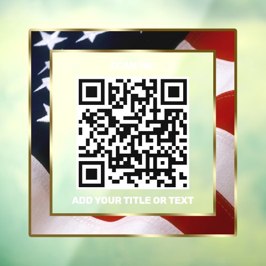 Moderne QR-code VS-vlag Zakelijk Scannbaar Raamsticker (Vel 3)