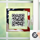 Moderne QR-code VS-vlag Zakelijk Scannbaar Raamsticker (Huis)