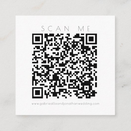 Moderne QR Code Waterverf papaverhuwelijk RSVP Informatiekaartje (Achterkant)