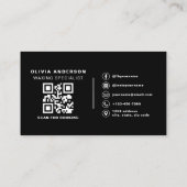 Moderne QR Code Wax Specialist Estheticus Visitekaartje (Achterkant)