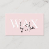 Moderne QR Code Wax Specialist Estheticus Visitekaartje (Voorkant)