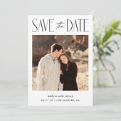 Moderne QR-code website platte save the date kaart (Staand voorkant)