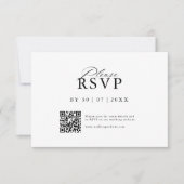 Moderne QR-code website RSVP-kaart Save The Date (Voorkant)