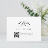 Moderne QR-code website RSVP-kaart Save The Date (Staand voorkant)