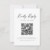 Moderne QR-code website RSVP-kaart Save The Date (Voorkant)