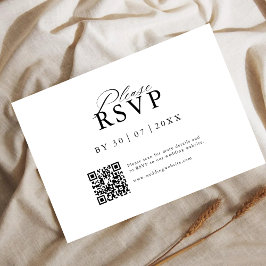 Moderne QR-code website RSVP-kaart Save The Date
