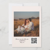 Moderne QR Code Weddenschap met foto's Kaart (Achterkant)