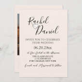 Moderne QR Code Weddenschap met foto's Kaart (Voorkant / Achterkant)