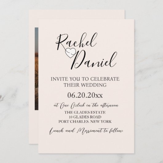 Moderne QR Code Weddenschap met foto's Kaart (Voorkant / Achterkant)