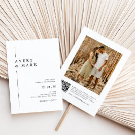 Moderne QR Code Weddenschap met foto's Kaart