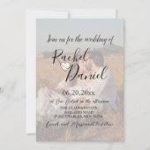 Moderne QR Code Weddenschap met foto's Kaart (Voorkant)