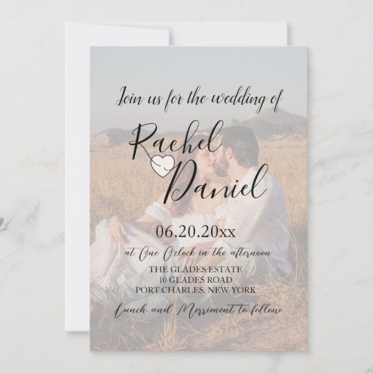 Moderne QR Code Weddenschap met foto's Kaart (Voorkant)