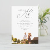 Moderne QR Code Weddenschap met foto's Kaart (Staand voorkant)