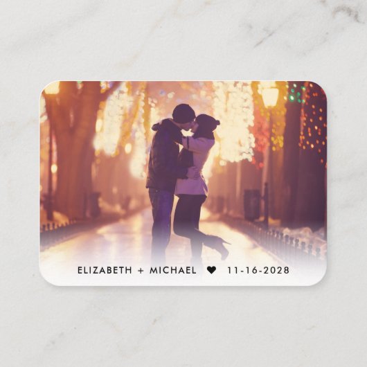 Moderne QR Code Weddenschap RSVP Informatiekaartje (Achterkant)