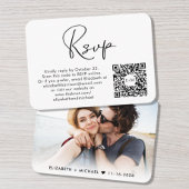 Moderne QR Code Weddenschap RSVP Informatiekaartje