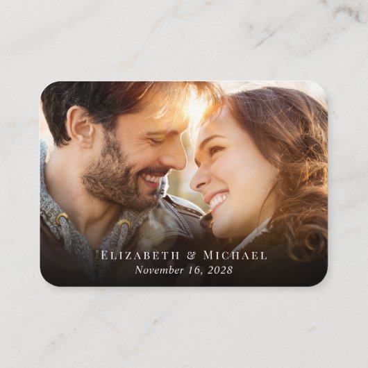 Moderne QR Code Weddenschap RSVP Informatiekaartje (Achterkant)