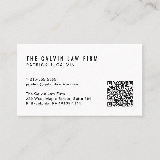 Moderne QR-code werknemer van het bedrijf Visitekaartje (Voorkant)