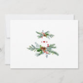 Moderne QR Code Winter Feestdagen Foto Bruiloft Kaart (Achterkant)