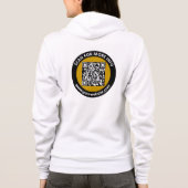Moderne QR-code wit, goud, zwart/aangepast Hoodie (Achterkant)