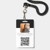 Moderne QR-code Zakelijk Logo ID-kaart Werknemer Badge (Voorzijde met lanyard)