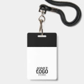 Moderne QR-code Zakelijk Logo ID-kaart Werknemer Badge (Achterkant met lanyard)