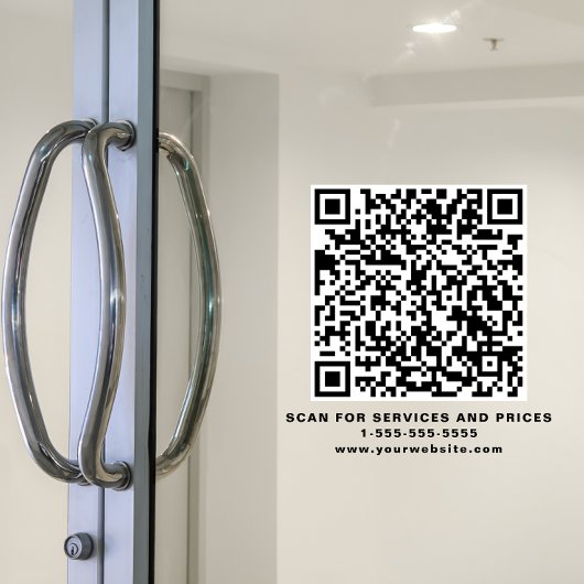 Moderne QR-code Zakelijk Raamsticker