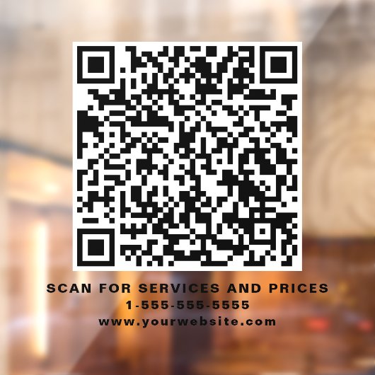 Moderne QR-code Zakelijk Raamsticker (Vel 2)