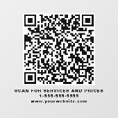 Moderne QR-code Zakelijk Raamsticker (Vel)