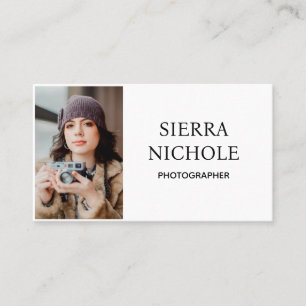 Moderne QR-code Zakelijke Fotografiekaart Visitekaartje