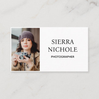 Moderne QR-code Zakelijke Fotografiekaart Visitekaartje