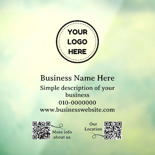 Moderne Qr Code Zakelijke Promotie Auto Of  Raamsticker (Vel 3)