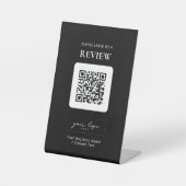 Moderne QR-code Zakelijke Review Reclamebord Met Voetstuk (Voorkant)