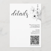 Moderne QR-code zwart, wit, details Informatiekaartje (Voorkant)