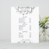 Moderne QR Code Zwart Wit Spa 3 Diensten Menu (Staand voorkant)