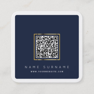 Moderne QR-codenetwerkscannable logo, eenvoudig  Vierkante Visitekaartje