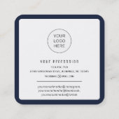 Moderne QR-codenetwerkscannable logo, eenvoudig Vierkante Visitekaartje (Achterkant)