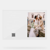 Moderne QR | Foto Dank u & Welkom Acryl Bord (Voorkant)