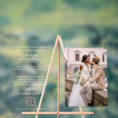 Moderne QR | Foto Dank u & Welkom Acryl Bord (Neutraal)