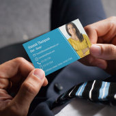 Moderne QR-fotocode blauw | Verbinden met ons Visitekaartje