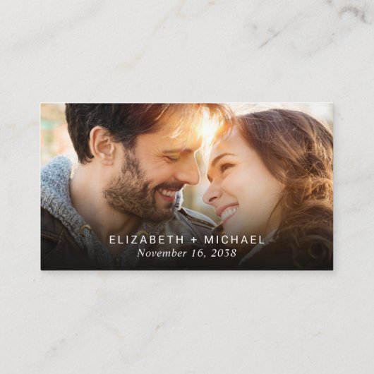 Moderne QR-fotocode crème bruiloft RSVP Informatiekaartje (Achterkant)