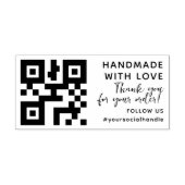 Moderne QR of LOGO Zakelijke Maatwerk Zelfinktende Stempel (Design)