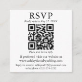 Moderne QR Photo Wedding RSVP Enclosure Kaart (Voorkant)